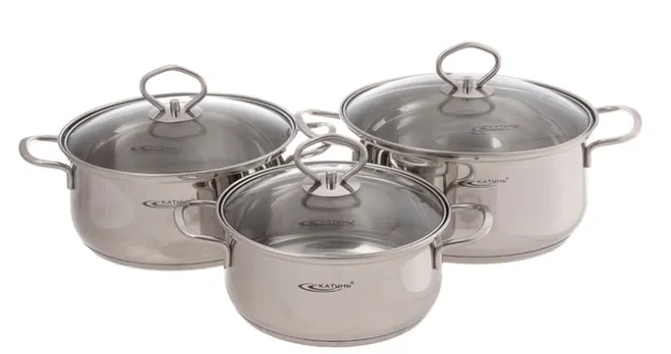 Набор кастрюль «Лира» 3 шт. (1,6/2,2/3,2 л)