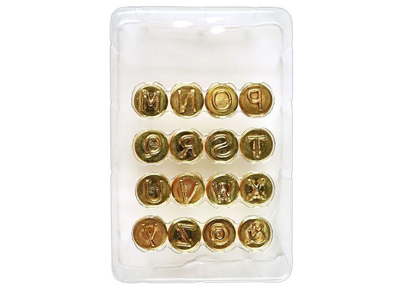 Набор штампов для выжигания Буквы M–Z, 16 шт.