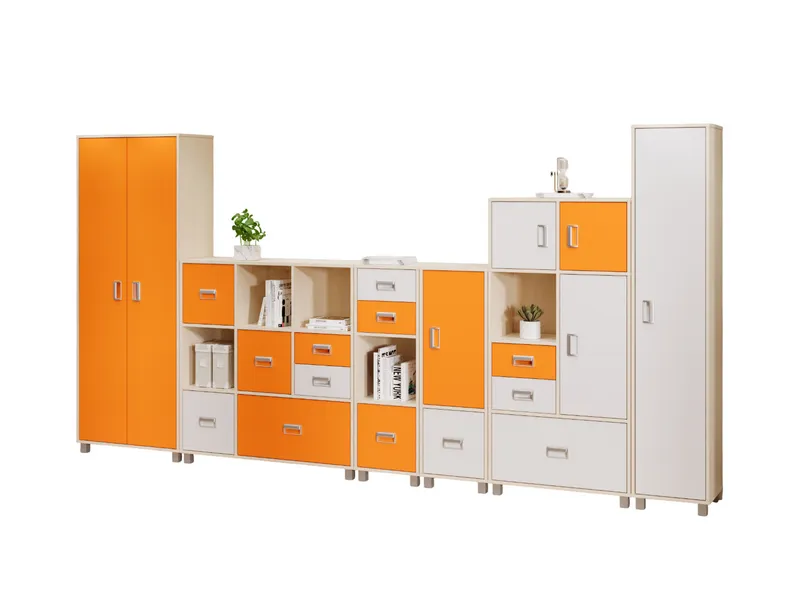 Комплект мебели Тетрис №1, клён/оранжевый