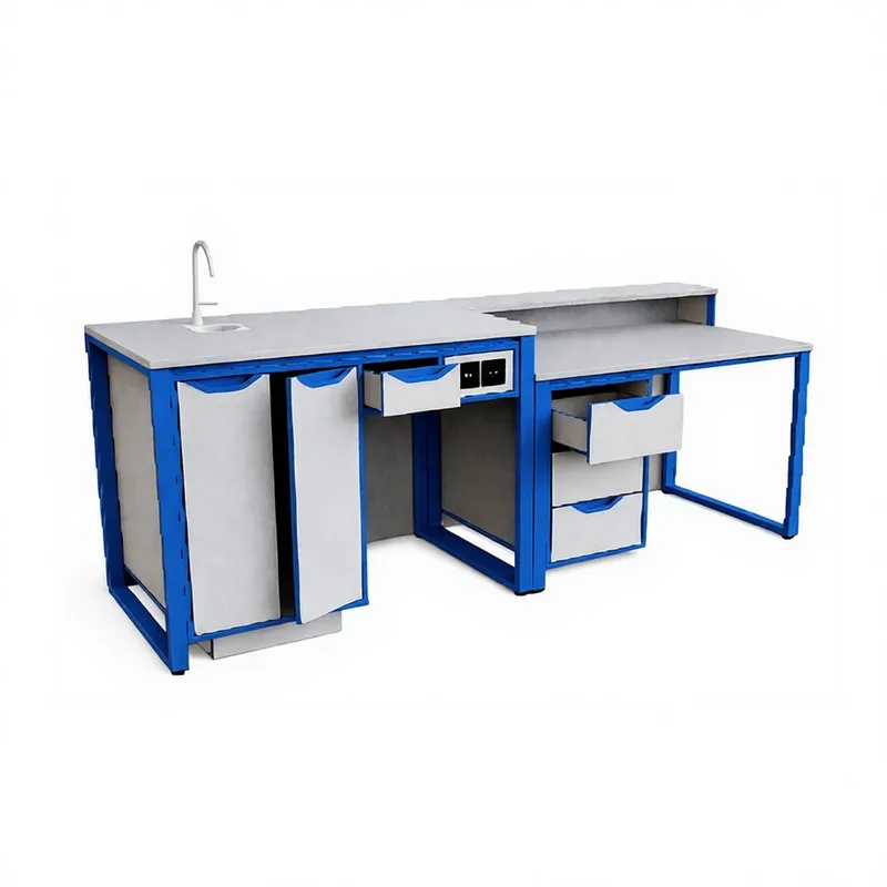 Демонстрационный стол для кабинета химии/биологии 2400×750 мм