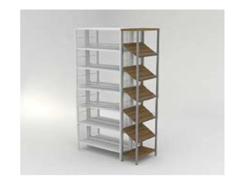 Стеллаж боковой 5 накл.полок 535х280x2090 выставочный