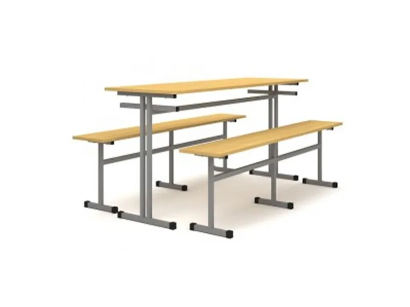 Стол обеденный на 6 мест с подвесными скамьями 1800 мм