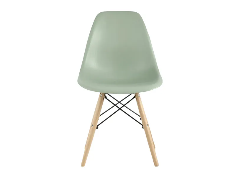 Стул EAMES, серо-зеленый, дер. ножки