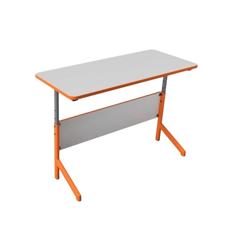 Двухместный ученический стол рег. высота 1200×500 мм