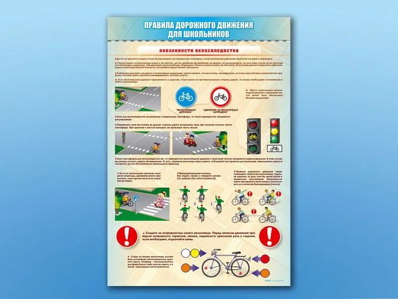 Стенды по ПДД для школьников, 5 шт.