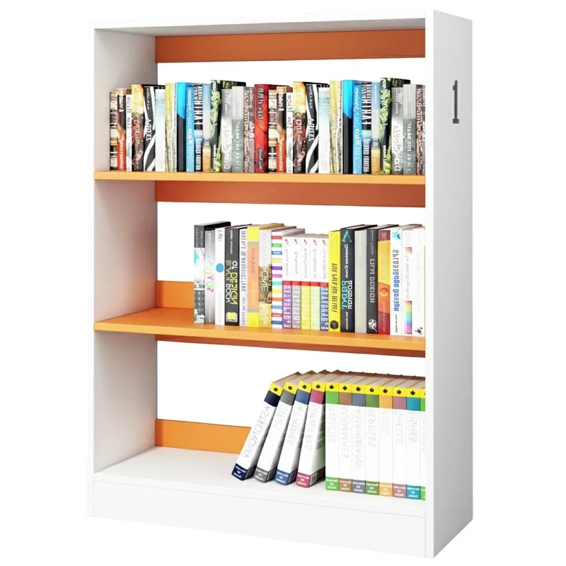 Стеллаж, 1000х400х1400 мм (белый/оранжевый)