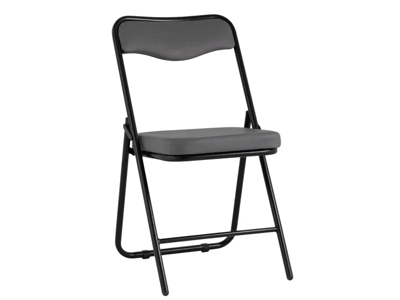 Складной стул экокожа, каркас металлик