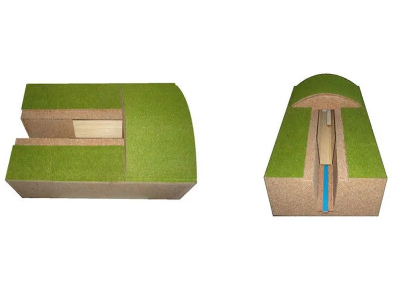 Макет укрытия неразборный, масштаб 1:30