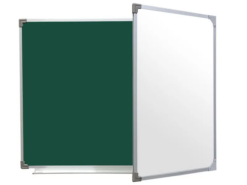 Двухэлементная магнитно-комбинированная доска 100х255 - алюминиевый профиль створка справа