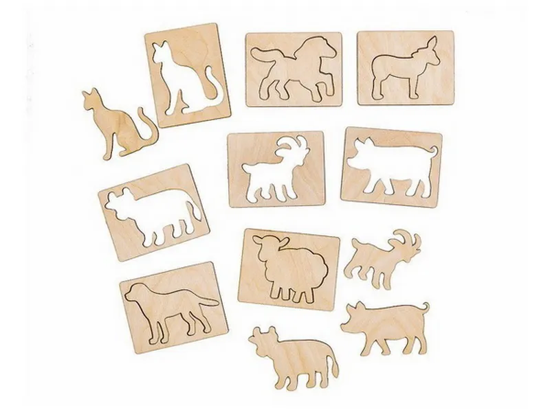 Набор трафаретов "Домашние животные" 10×7,5 см