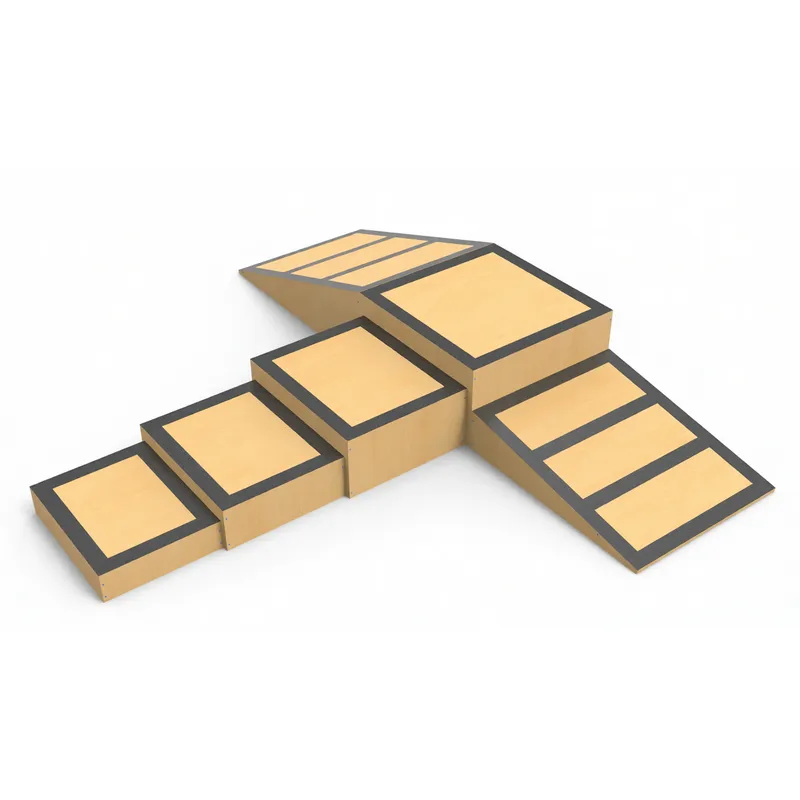 Ступеньки с пандусом для реабилитации 200×150×30 см