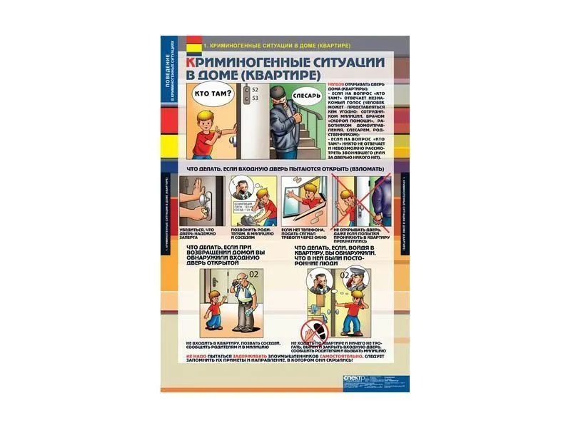 Комплект плакатов «Поведение в криминогенных ситуациях» 68×98 см