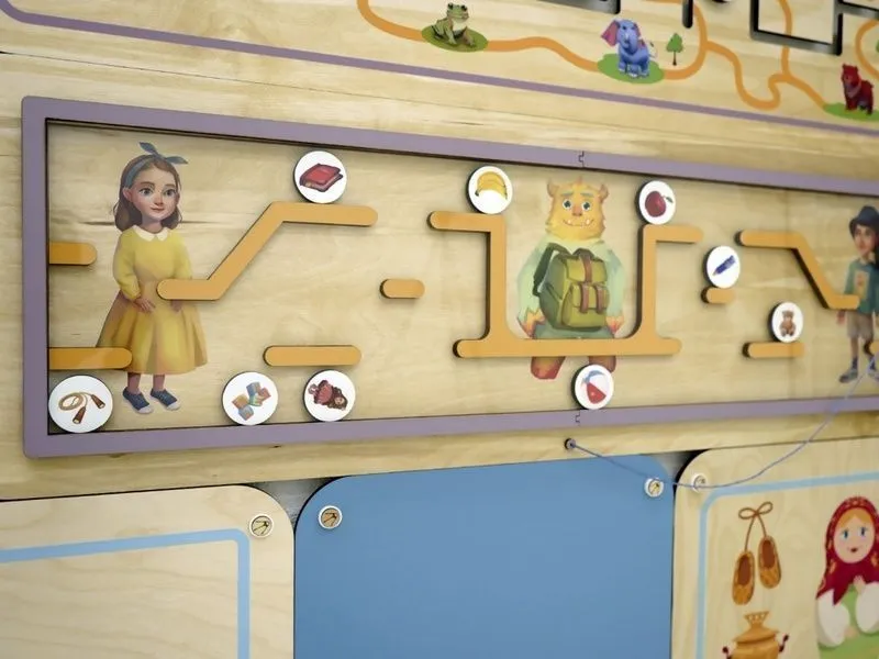 Дидактическая настенная панель для английского, 4 модуля