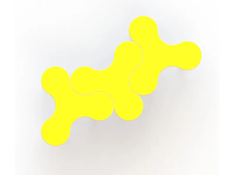 Стол ученический "Puzzle" трансформер, жёлтая столешница