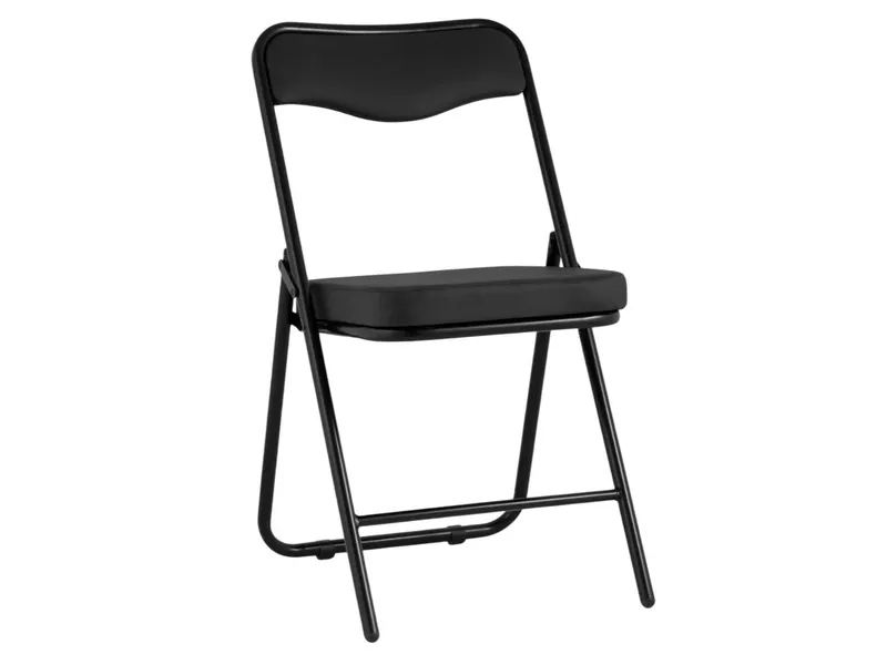 Складной стул экокожа, каркас металлик