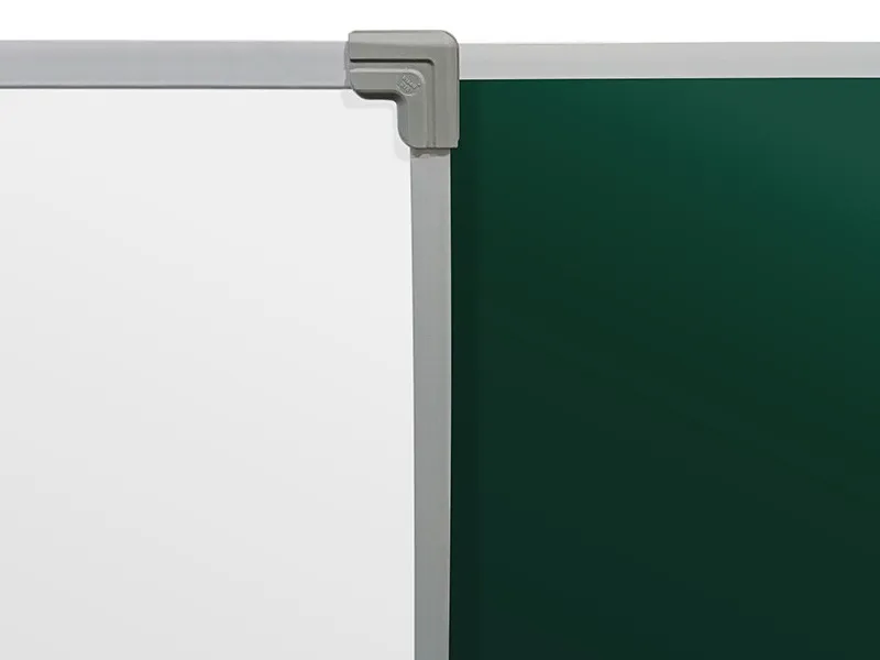 Двухэлементная магнитно-комбинированная доска 100х225 - алюминиевый профиль створка слева