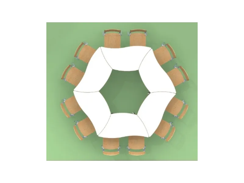 Стол-трансформер «Трапеция-Волна» для класса