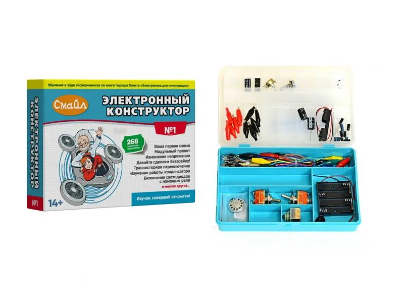 Конструктор СМАЙЛ №1 — электронный набор, 268 деталей