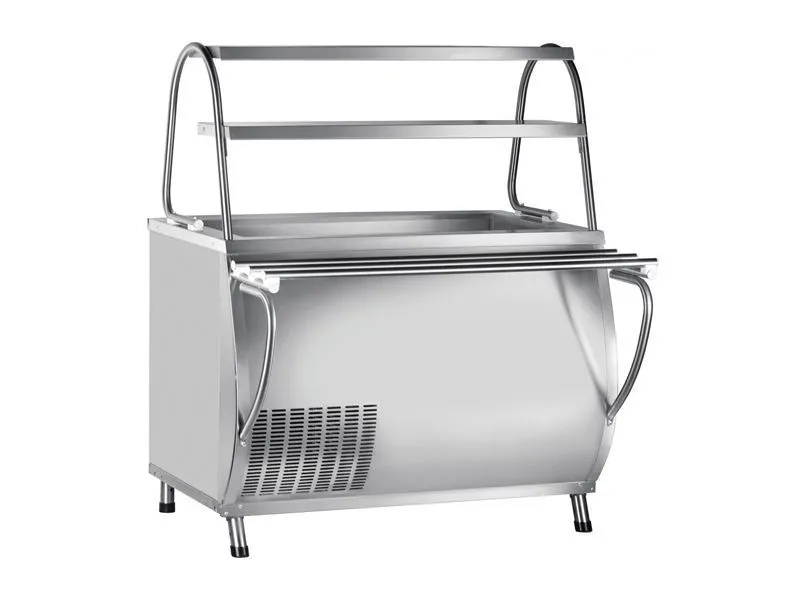 Прилавок холодильный открытый Патша, нейтр.шкаф, 2 полки, L1120 мм