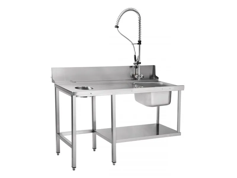 Предмоечный стол для посудомоечной машины  купольной, 151,2x70,2x108 см