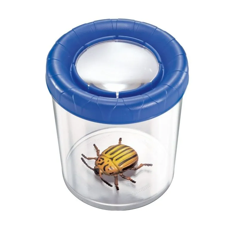 Коробка-банка для изучения насекомых с лупой