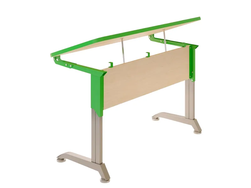 Двухместная парта "Мудрый филин" с наклоном столешницы