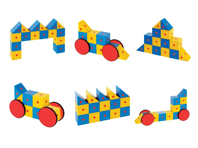 Конструктор Полидрон Магнитные блоки 3D Супер 68 деталей (5+) комплект на группу