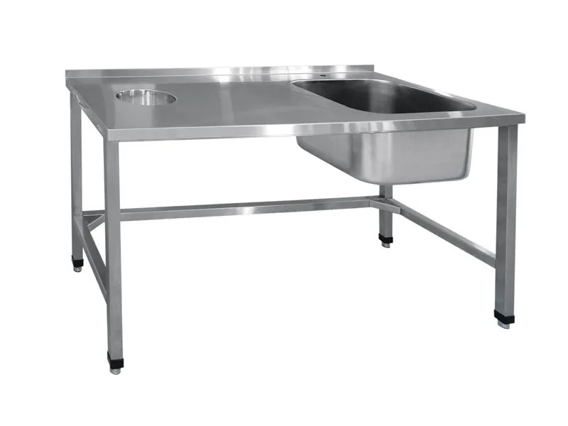 Стол предмоечный для сбора отходов, нерж.ст., 150х70х86 мм