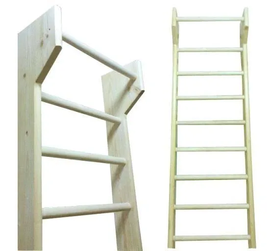 Гимнастическая стенка (шведская стенка) 2,4 х 0,8 м с перекладиной для подтягивания, тип 1