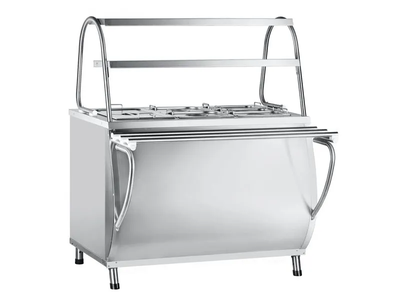 Мармит для вторых блюд паровой Патша, 2 полки + гастроемкости, L1120 мм