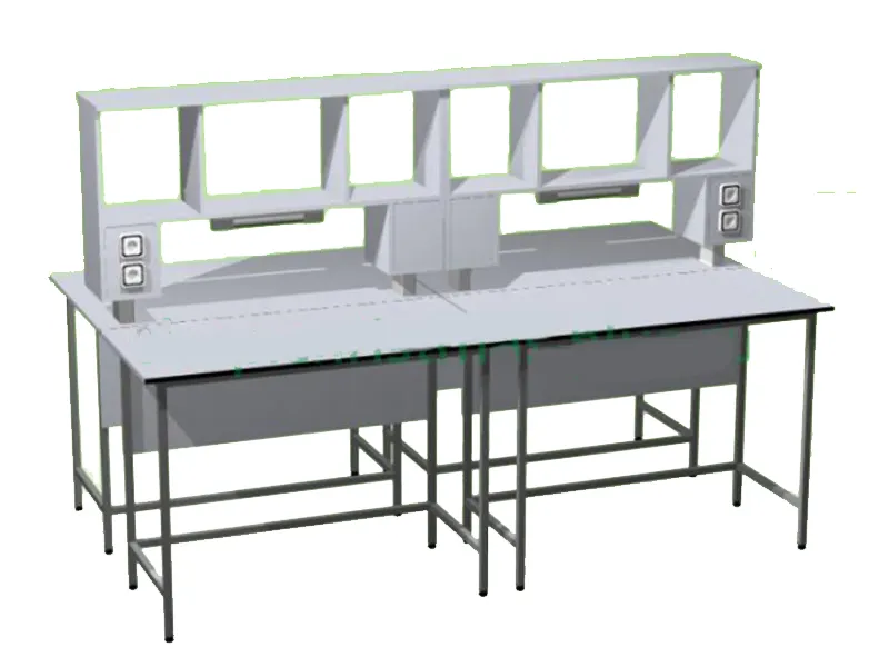 Столы островные химические лабораторные (2400-СОхСл Пластик)
