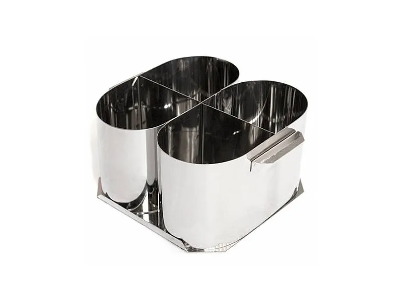 Емкость для столовых приборов, 4 ячейки, нерж.ст.