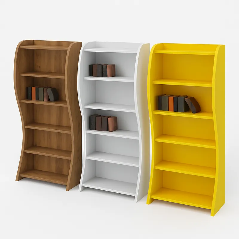 Стеллаж с фигурными боковинами 900х220(390)х2100 мм