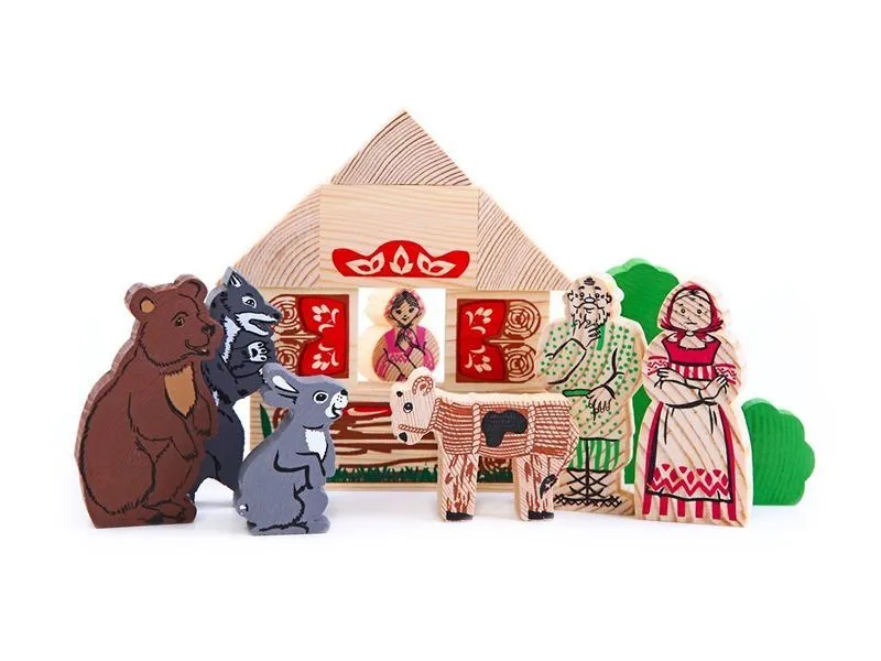 Деревянный конструктор «Сказки», цветной