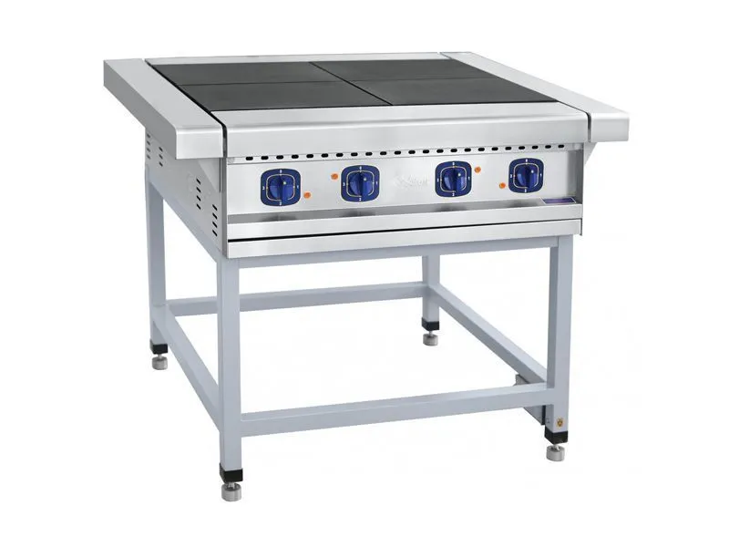 Плита электрическая на подставке, нерж.ст., 4 конфорки, 1050 x 850 x 860 мм