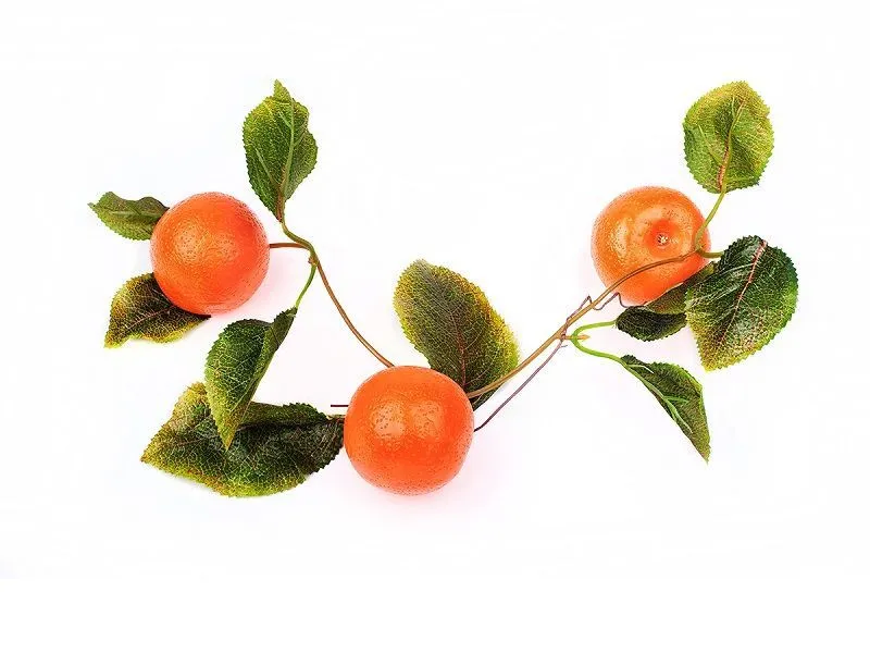 Ветка муляжей «Апельсины» с восковым покрытием