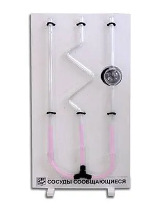 Демонстрационный прибор сообщающихся сосудов