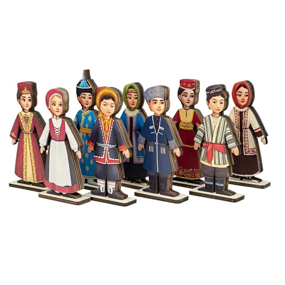 Разборные куклы в национальных костюмах (48 шт) «Народы России»
