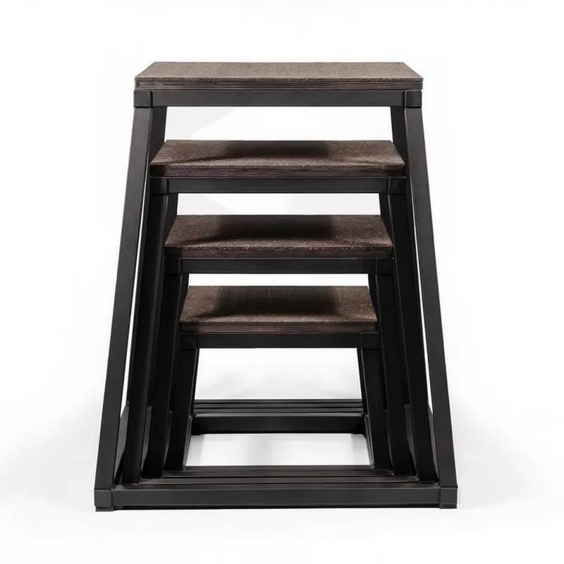 Плиометрические тумбы атлетические, комплект 4 шт