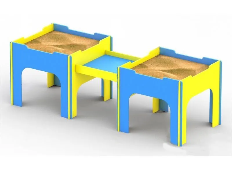 Двойная песочница 320×120×120 см