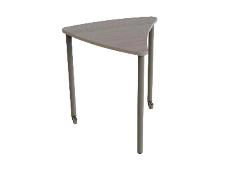 Стол модульный треугольный, нерегулируемый с колесами стопорами