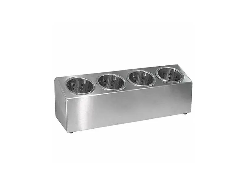 Подставка для столовых приборов, 4 отделения, нерж.ст