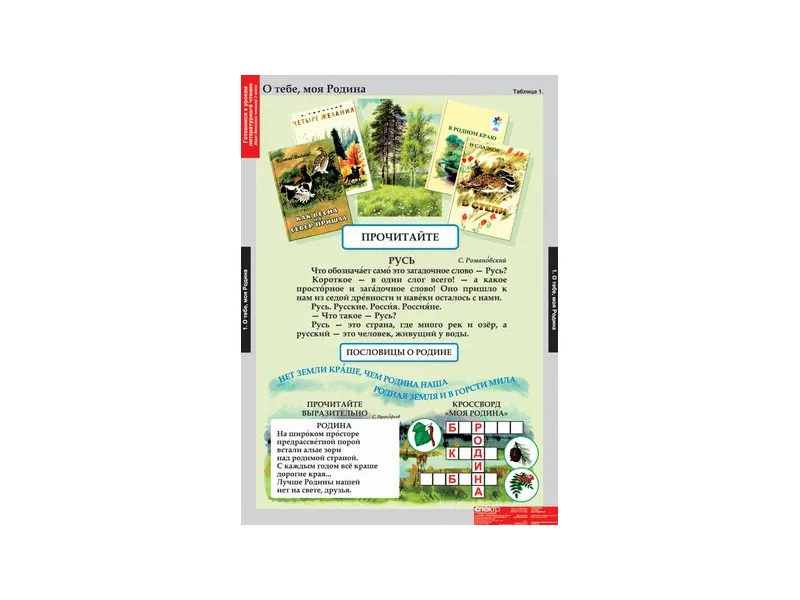 Плакаты по литературному чтению для 2 класса, 68×98 см