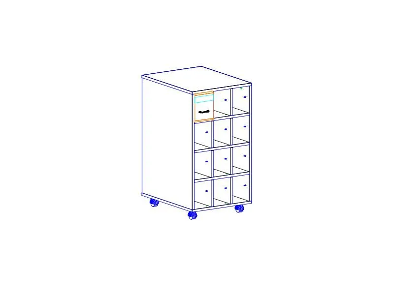 Шкаф-тумба формулярная на 12 ящиков 466х500х930 мм