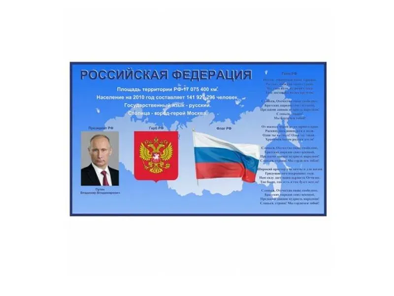 Стенд «Российская федерация» (ПВХ 3 мм)