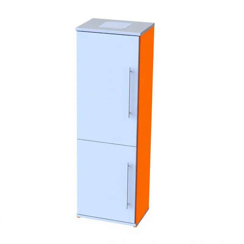 Лабораторный шкаф для реактивов 600×450×1900 мм (оранжевый)