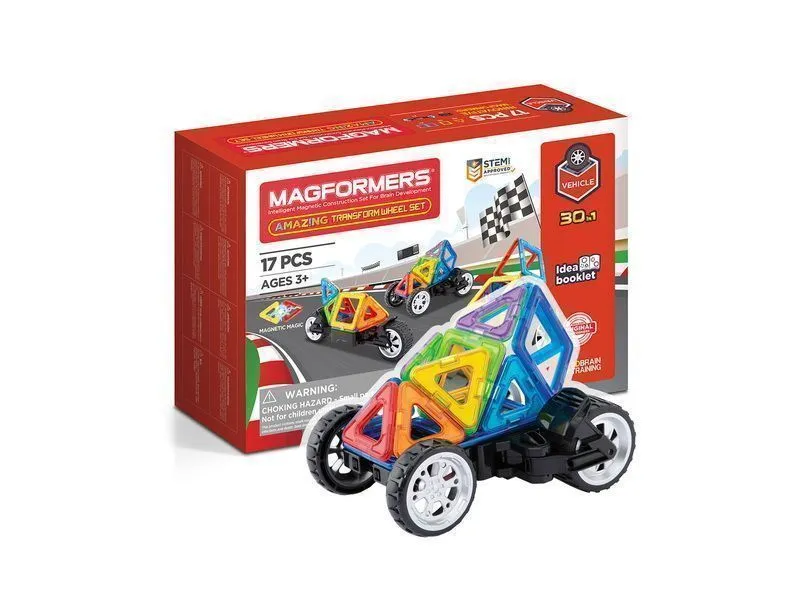 Магнитный конструктор MAGFORMERS Amazing Transform Wheel Set 17 дет