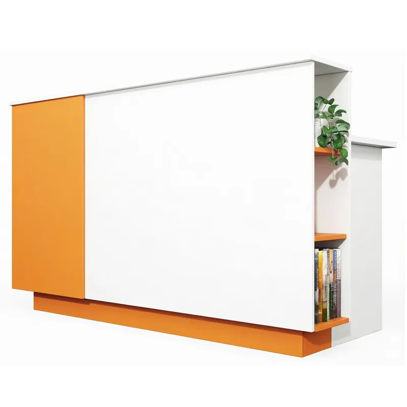 Кафедра библиотекаря, 1600х700х980 мм (оранжевый/белый)