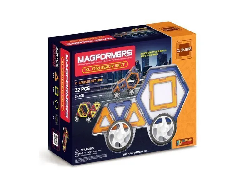 Магнитный конструктор MAGFORMERS XL Cruisers set Машины 32 детали (5+) 