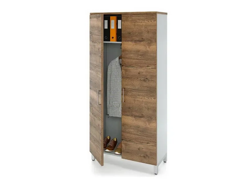 Шкаф распашной 1 полка, 2 двери (на металлокаркасе)